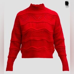 Autumn Cashmere Chunky Wavy Pointelle Sweater.